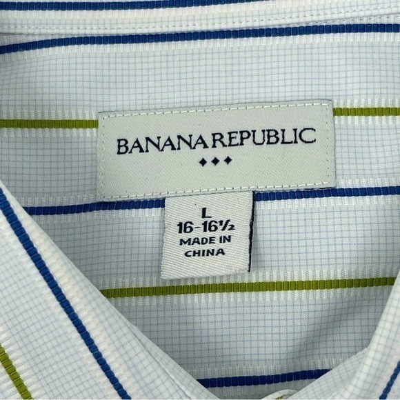Banana Republic‎ Men’s Shirt Long Sleeve Casual/Dress 100%Cotton Sz. 16-16 1/2 - Picture 4 of 6